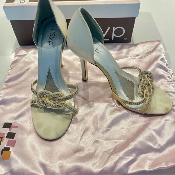 RSVP HIGH HEEL SANDAL w Chrystal details - Picture 1 of 12